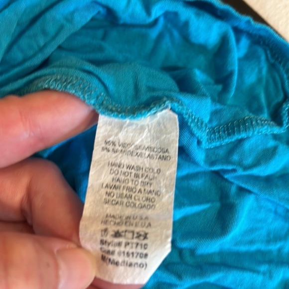 Pastels Clothing Blue Green Tunic Top Medium - Picture 5 of 8